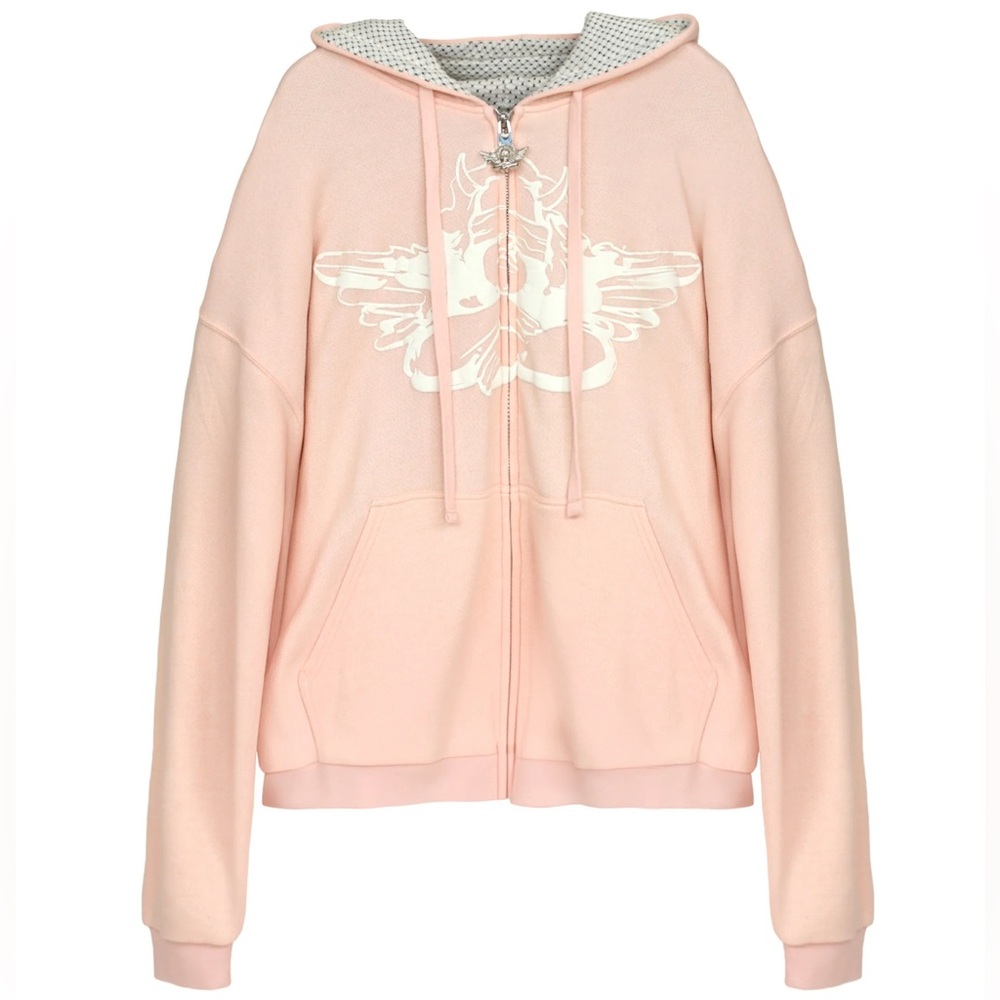 Boys Lie Pink Bomber Jacket with Graphic Design